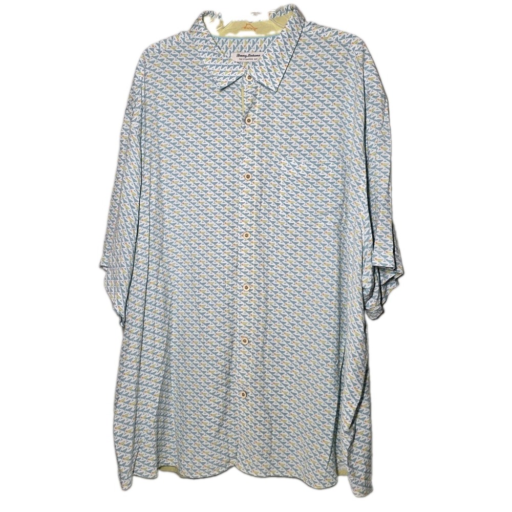 Tommy Bahama Mens 2XLB The Veracruz Cay Button Up Shirt Cocktail‎ Print
